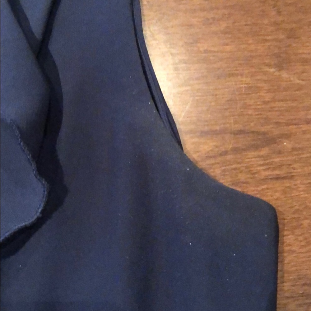 Navy Ruffle Dress - Picture 8 of 8